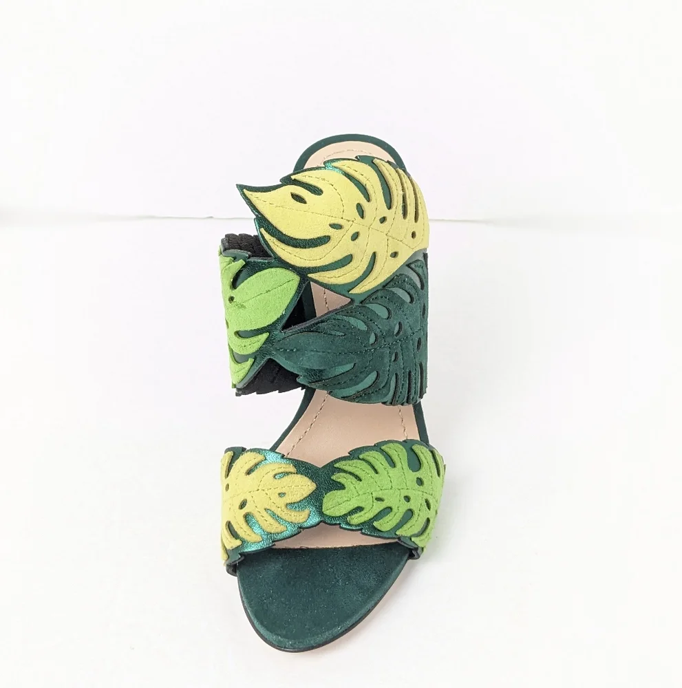 NWT Zara Suede Tropical Heels - Picture 3 of 16